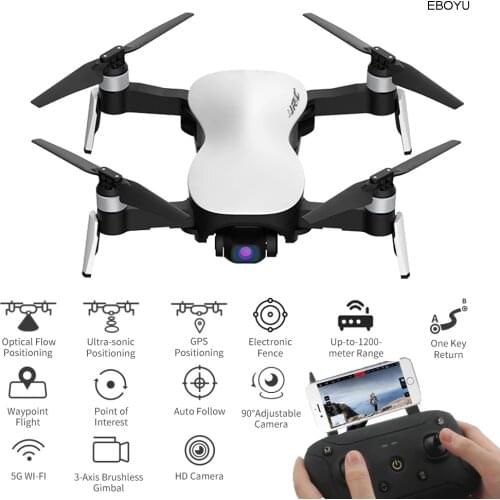 JJRC X12 GPS Drone 5G WiFi FPV Brushless Motor 1080P HD Camera GPS Dual Mode Positioning Foldable RC Drone Quadcopter RTF