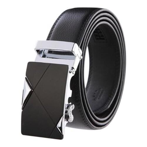 Real leather with a first layer cowskin Belt Men Top Quality Genuine Luxury Leather Belts for Male Metal Automatic Buckle belts