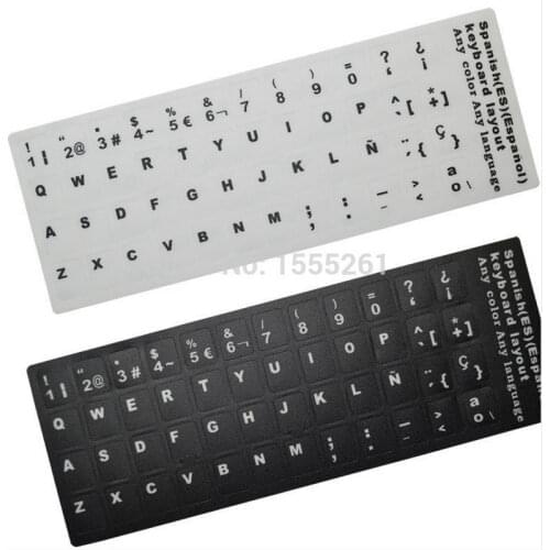 Laptop stickers (10pcs) Tablet PC Keyboard Sticker Opaque QWERTY Spain Teclado Espanol teclado espanol sticker for all keyboard