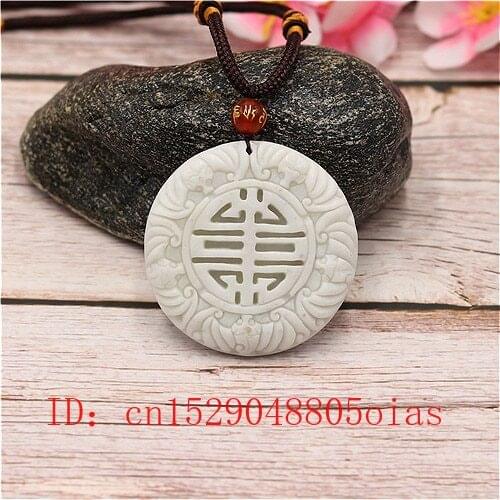 Natural White Chinese Jade Bat Pendant Yuanbao Necklace Charm Jewellery Fashion Accessories Carved Amulet Gifts for Women