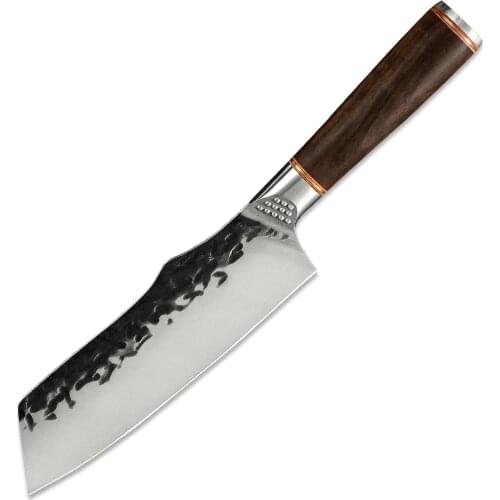 Damask 5Cr15 Stainless Steel 6.5 inch Ultra Sharp Slicing Knife Kitchen Knife Ebony handle Chopping Knife Sushi Cooking Cleaver