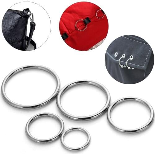 Wholesale 10pcs/lot 15-35mm Gold Silver Circle Ring Connection Alloy Metal Shoes Bags Belt Buckles DIY Craft Supplies Webbing