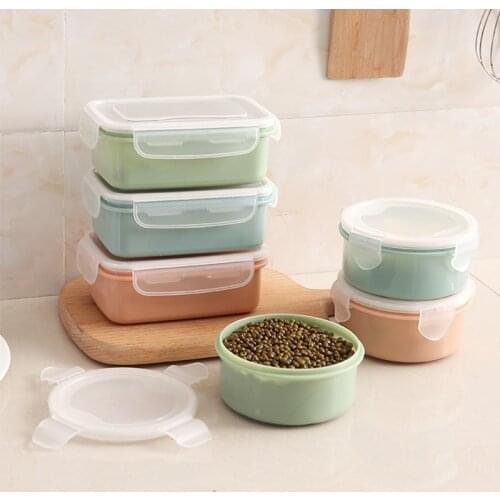 Healthy Material Wheat Straw Bento Boxes Kitchen Dinnerware Food Storage Container Portable Storage Kids Student Storage