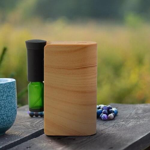 Portable Aromatherapy Diffuser Wood Grain USB Home Essential Oil Diffuser with LED Light JS22