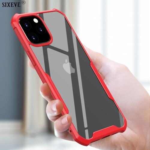 Luxury Shockproof Clear Case For iPhone 12 11 Pro XS Max X XR 6 S 6S 7 8 Plus SE2 Mobile Phone Cover Back Shell Soft Bumper Hull