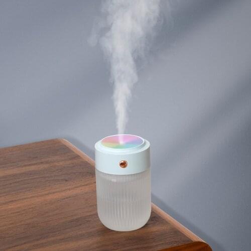 USB Plug-in Air Humidifier RGB Small Nightlight 2 in 1 LED Desktop Home Colorful Lantern Ambient Light Humidifier Fogger