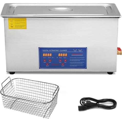 VEVOR 30L Ultrasonic Cleaner with Heater Timer for Dental Sonic Cleaner Bath Glasses Jewelry Watch Ultrasound Cleaning Machine