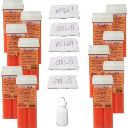 Painless Unwanted Body Hair Removal Wax Strips Roll12 High Quality Waxing Cartridges for Roll-on Hassa Skin Powdered women