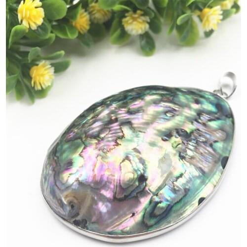 Bohemia Style Natural Abalone Shell Pendant for Women DIY Necklace Jewelry 44x62mm Drop Paua Shells Pendants Accessories A119