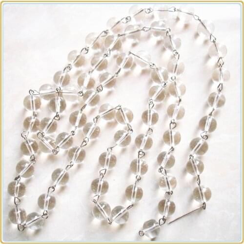 10M clear Crystal 10mm Round Beads Chain Home Curtain wedding decoration Glass chandelier Hanging Strand supplies