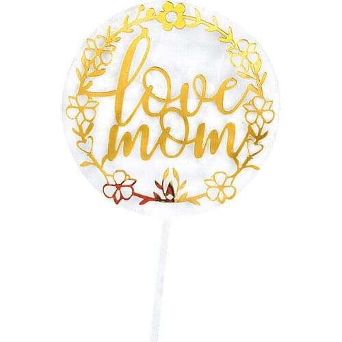 20pcs Acrylic Cake Topper Letter party Decoration Round Clear Cake Decorating Stand Tool Party Pastry Accessories