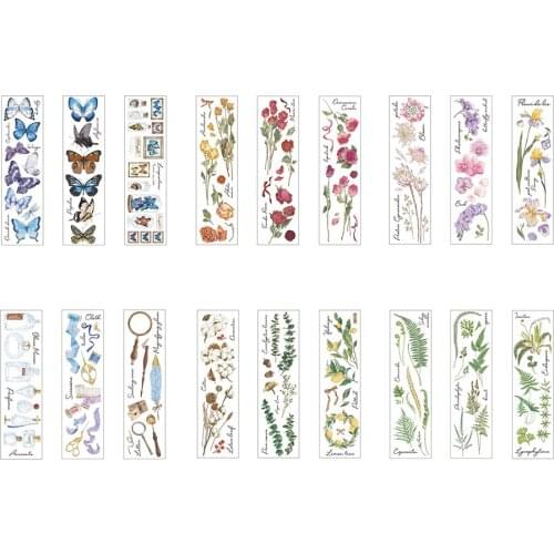 6pcs Vintage plants lemon Cotton Glass bottle PET stickers package DIY diary Journal decoration label sticker album scrapbooking