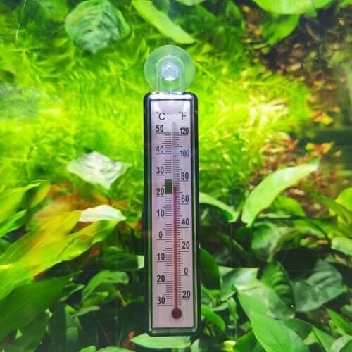 Aquarium Thermometer Suction Cup Fish Tank Gauge Temperature Meter Accessories Glass Meter Water Temperature Gauge Suction Cup