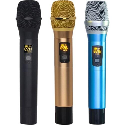 UHF Wireless Handheld Microphone Karaoke KTV Speech Loudspeaker Rechargeable Battery Mic Megaphone With Receiver Music Player
