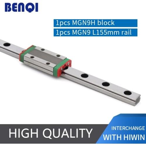 CNC linear guide block MGN9H 1pc + linear rail MGN9 Long 55mm 1pc