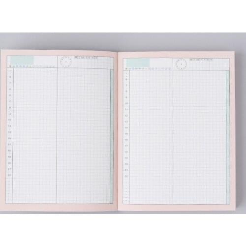 Undated Personal Daily for Half Year Timeline Monthly plan Planner Agenda A6A5 Notebook Notepad School Office Supplies