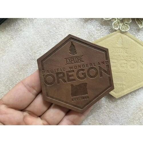 DIY Garment Accessories High Quality Customized Embossed Logo Clothes Leather PU Label Patch