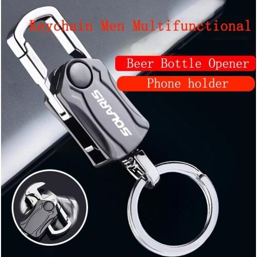 Metal Car Logo Keychain Multifunctional Fashion Keyring Beer Bottle Opener Keychain Room Key ring For Hyundai SOLARIS 2016 19 20