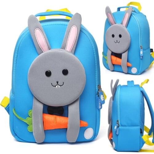 Cute 3D Rabbit School Bags for Kids Lovely Animals Design Boys Girls School Backpacks Waterproof Children Bags Mochila Infantil