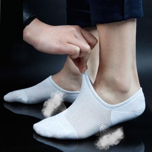 6pair/lot Mens Bamboo Cotton Invisible Ankle Socks Men Summer Casual Loafer Moccasins No Show Socks Male Boat Socks