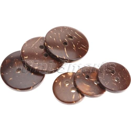 New 100pcs Decorative Buttons 2 Holes Sewing Buttons Scrapbooking Accessories Clothes Ornament DIY Making Home Decor 15mm/20mm