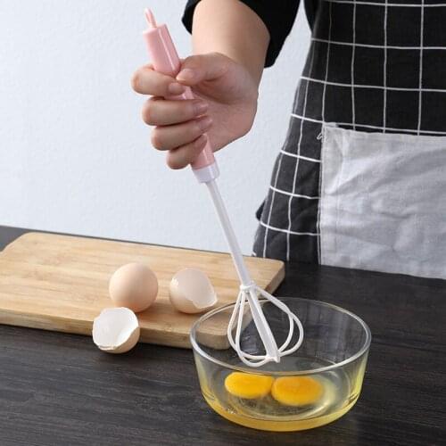 New Semi-Automatic Egg Beater Household Kitchen Manual Egg Beater Baking Tool Hand Pressure Rotary Egg Beater