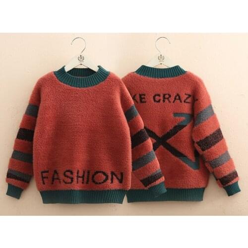 2020 Autumn Winter Kids Thicken Sweater Children New Year Clothing Boys Girls Cotton Pullover Baby Costumes SD76