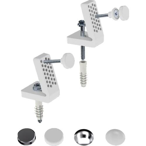 STEEL SCREW FLAT/ROUND CHROME COVER (CLOSET SIDE FIXING SET HIGH L TYPE)