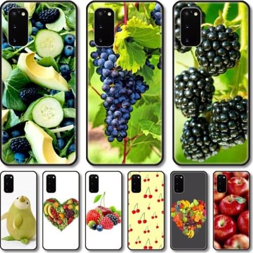 Delicious fruit Phone Case For Samsung Galaxy Note S21 20 10 9 E Lite UW Ultra 5G PRO Black Shell Cover