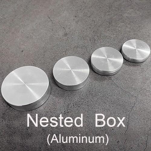 Nested Box (Aluminum) Magic Tricks Stage Close Up Magia Magicians Mentalism Illusions Gimmick Prop Coin Disappear Into Box Magie
