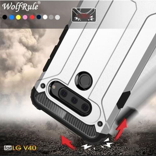Wolfrule Phone Case For LG V40 Case For LG V40 ThinQ Celular Full Wrapped Heavy Hybrid PC+TPU Cover For Fundas LG V40 Case 6.5"