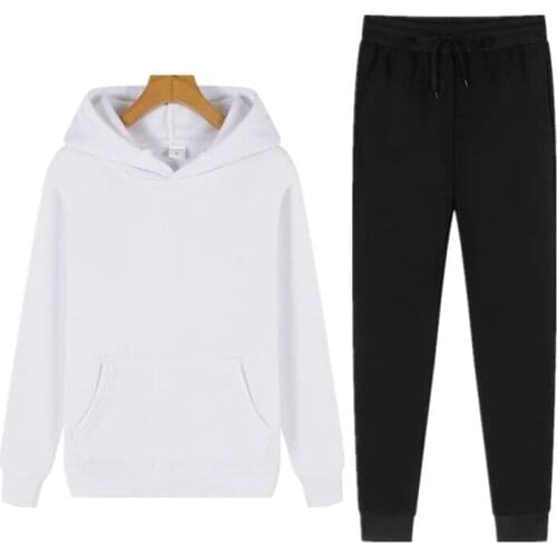 Womens Sets Hoodies+Pants Autumn Winter Hooded Sweatshirt Sweatpants Fashion Slim Fit Set Hoodie Pant Hip Hop Pullover Hoody