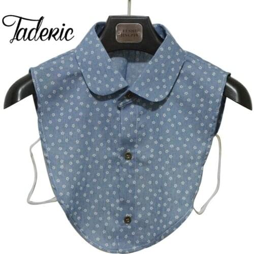 Jaderic False collar women Girl Detachable Shirt Sweater Jean Fake collar Korean Elegant Cotton Shirt lapel