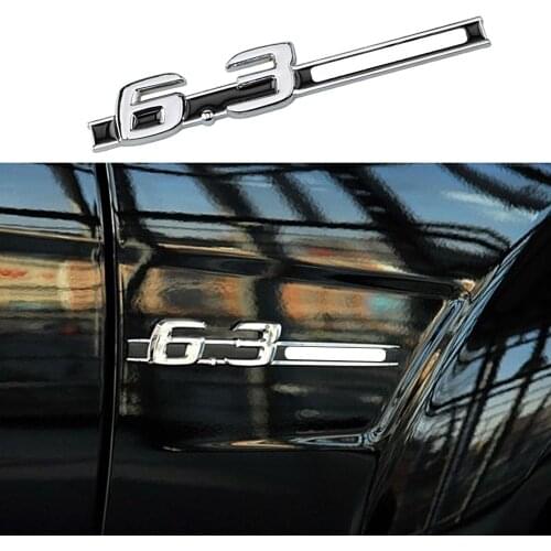 1-40 pcs For 6.3 AMG Emblem 3D Car Fender Logo Sticker For Mercedes Benz B C E S G ML SL Class GT CLS W220 W221 W222 Accessories