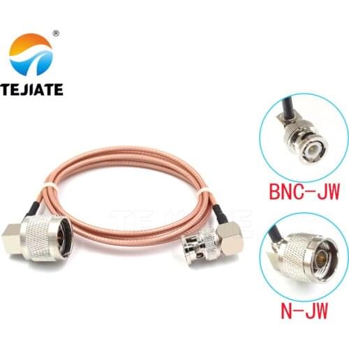 1PCS TEJIATE Adapter Cable BNC To N Type BNCJW Convert NJW 8-90CM 1M 1.5M 2M Length Connector RG316 Wire