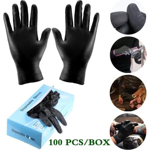 100 pcs/box Eco-friendly Disponsable Gloves for Body Piercing Jewelry Simple Tattoo Gloves Artificial Leather Short Gloves