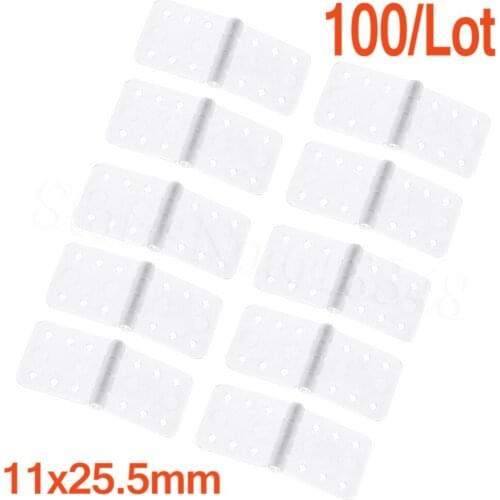 100pcs/Lot Plastic Nylon Pinned Hinges 11x25.5 mm RC Airplane Parts Model Replacements