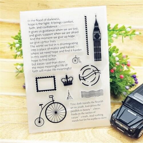 11*16CM Hot sale label Transparent Clear Stamps / Silicone Seals Roller Stamp for DIY scrapbooking photo album/Card Making