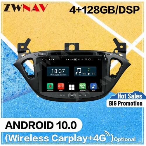 128G Carplay Android10 screen Multimedia DVD Player for OPEL CORSA 2015 2016 BT GPS Navigation Auto Audio Radio Stereo Head unit