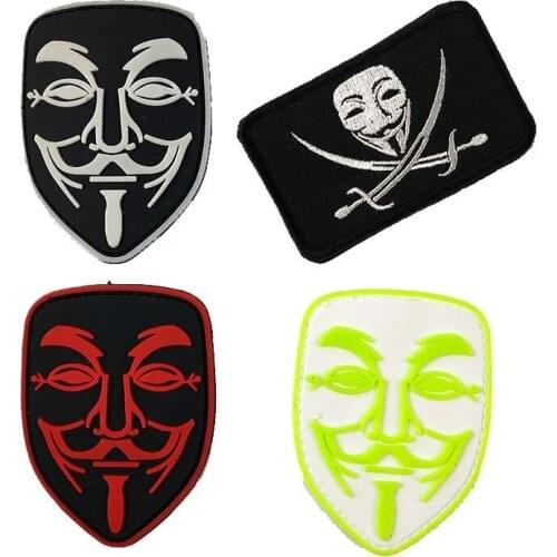 3D Seal Pirate Skull Hate Operation Luminous Velcro PVC Patches Army Tactical Military Armband Badge Clothing Backpack Sticker