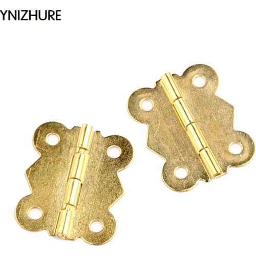 50pcs 30*25mm Mini Butterfly Hinges Jewelry Gift Wine Box Wood Dollhouse Door Hinge Cabinet Drawer Jewelry Box DIY Repair w/srew