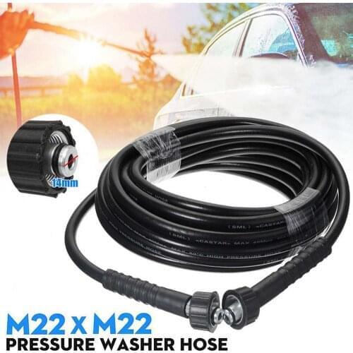 5800PSI 8-20M High Pressure Washer Extension Water Jet Hose M22 X M14 Connector Cleaning Pipe for Karcher K2 K3 K4 K5 Series