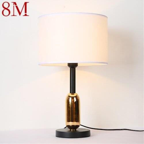 8M Table Lights Contemporary Simple Design LED Fabric Desk Lamps Decorative For Home
