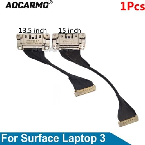 Aocarmo For Microsoft Surface Laptop 3 13.5 inch 15" USB Charging Port Charger Dock Flex Cable Replacement Repair Parts