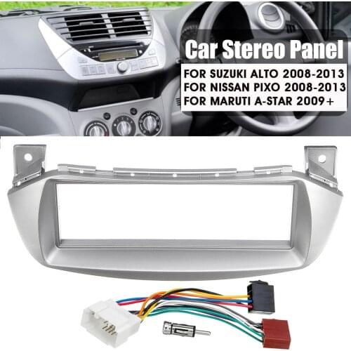 1DIN Car Radio Fascia Panel Frame CD DVD Dash Audio Cover Trim for SUZUKI Alto 2008-2013 for NISSAN Pixo for Marati A-Star 2009
