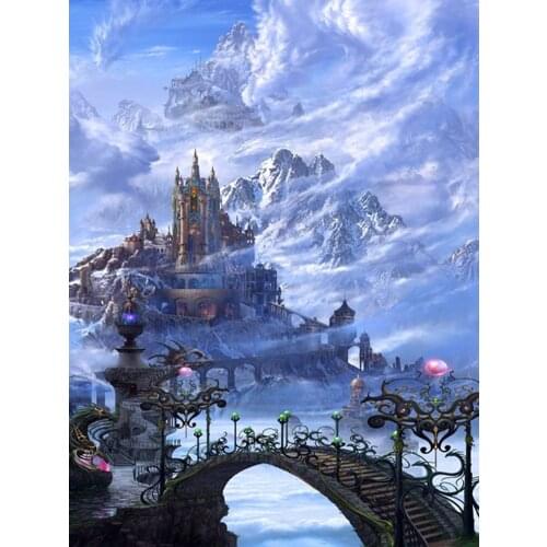 B444 11CT/14CT/18CT/25CT/28CT oil scenery patterns Counted Cross Stitch DIY Cross Stitch Kits Embroidery Needlework Sets