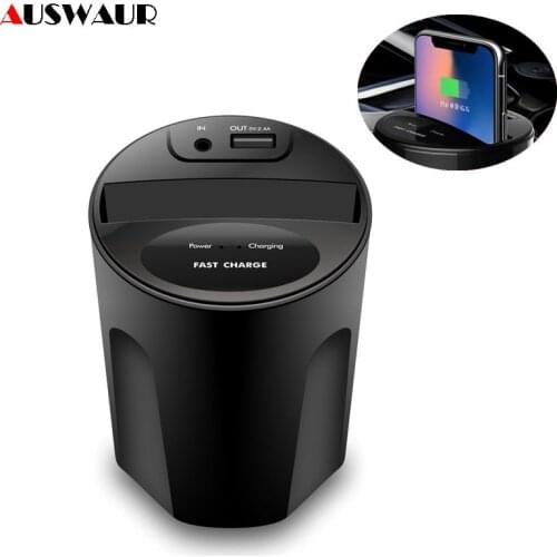 X8 QI Wireless Car Charger Cup for iPhone 11 Pro XS Max Samsung Huawei LG Xiaomi USB Car Wireless Charger External 2.4A