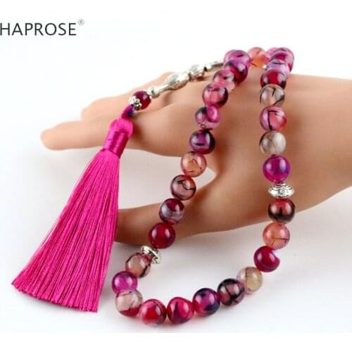 Malachite bracelet Muslim tassel tasbih worship jewelry man woman necklace tasbeeh 33/99 beads advanced Ramadan gift