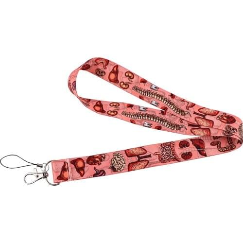 PC3289 Human Organs Medical Theme Key Chain Lanyard Neck Strap For Phone Keys ID Card Creative Lanyards For Doctor Nurse