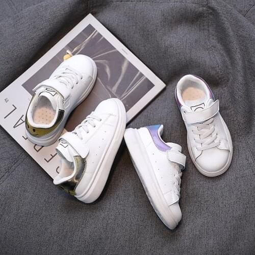 Kids shoes 2021 New style childrens casual shoes boys and girls soft sole shoes breathable white shoes